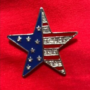 New never worn Star shape pin. American colors